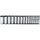 1/2 Inch Drive SAE 15 Piece Deep 12 Point Socket Set