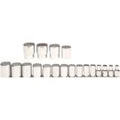 1/2 Inch Drive SAE 19 Piece 12 Point Socket Set