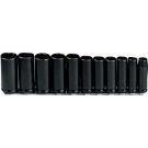 1/2" Drive SAE 11 Piece Deep Impact Socket Set
