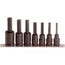 1/2" Drive 7 Piece SAE Hex Bit Impact Socket Set