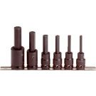1/2" Drive 6 Piece Metric Hex Bit Impact Socket Set
