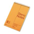 Standard Spiral Steno Book, Gregg Rule, 6 Inch X 9 Inch 80 Sheets per Book