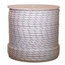 Rope Polyester/Polypropylene Combo 3/4 Inch x 1,200 Foot Reel - 3 Strand -10192 Lb. Tensile Strength - Twisted White with Red Tracer