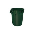 24" X 31.5" 44 Gallon Brute Polyethylene Round Trash / Utility Container - Color: Dark Green