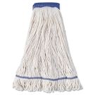 Large 5" White 4-ply Cotton Super Loop Mop Head