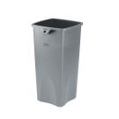 16.5" X 15.5" X 30.9" 23gal Gray Polyethylene Durable Square Container