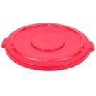 Brute 55 Gallon Round Flat Top Trash Can Lid - Plastic, Red