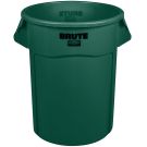 Brute 55-gallon Trash Can - Plastic, Round, Food Rated - Green