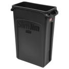 Rectangle Slim Jim 23 Gallon Trash Can, 22"l X 11"w X 30"h, Black
