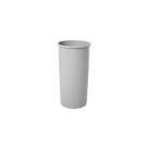 Untouchable Round Container 22 Gallon - Color: Gray 15-3/4 Inch Wide x 30-1/8 Inch Tall, Durable, Crack Resistant, LLDPE Plastic Construction