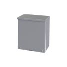 Screw Cover NEMA Type 3R Outdoor Raintight Enlosure, galvannealed Steel, Gray, 10x10x6,Sub-Panel Ordered Separately