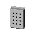 Pushbutton Encl - Extra Deep - 12 PB x 22.5 mm - Steel/Gray