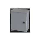 Screw Cover NEMA Type 3R Outdoor Raintight Enlosure, galvannealed Steel, Gray, 12x12x8,Sub-Panel Ordered Separately