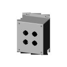 Pushbutton Encl - Extra Deep - 4 PB x 30.5 mm - Steel/Gray