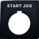 30MM Black START JOG Half Round Pushbutton Legend Plate