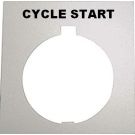 30MM Black CYCLE START Half Round Pushbutton Legend Plate
