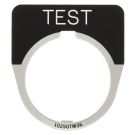 30MM Black TEST Half Round Pushbutton Legend Plate