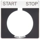 30MM Black START/STOP Half Round Pushbutton Legend Plate