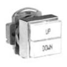 30MM White Chromium Plated Metal Bezel Momentary Top/Momentary Bottom Button Dual Non-Illuminated Pushbutton Operator
