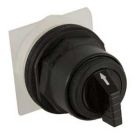 30MM 600VAC 10A 1NC-1NO Maintained 3Position Black Standard Knob Square Non-Illuminated Selector Switch
