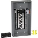 Load center, Homeline, 1 phase, 24 spaces, 48 circuits, 100A convertible main breaker, PoN, NEMA1