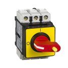 TeSys Vario Motor Disconnnect Switch - 63 A - 3P -Rear Mounting - Red/Yellow Handle - Din Rail Mount Only
