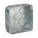 4 Inch SQ Steel Box, 1-1/2 Deep, 1/2 - 3/4 KOs, Drawn