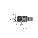 Profibus M12 Singled Ended Cordset, 10 Meter, 5 Pin Female (RKSW 456-10M)