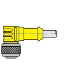 Cordset, M12 Female Right Angle, 4 Wire, 2M, PVC, Blue