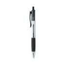 Retractable Ballpoint Pen, 1 millimeter Black, Clear Barrel Pack of 12