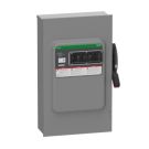 Safety Switch, Heavy Duty, Fused, Viewing Window, NEMA 3R, 240V, 200A, 2 Pole, Neutral Installed