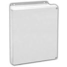 Non-Metallic Continuous Hinge w/ Corner Screws, Type 4X, 13.32x11.32x5.6, Lt Gray, FRP, HW