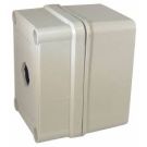 Pushbutton Enclosure, 22mm, 1 Hole, Plastic, 4.02 in H x 2.84 in W x 3.31 in D, 4X