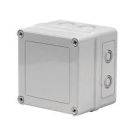 Screw Cover with Knockouts Type 4X, 7.00x7.00x3.02, Lt Gray, Polyester, K