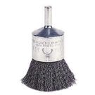 End Brush, 1 in Dia, 1/4 in Shank, Stainless Steel Crimped Wire, 1 in Trim