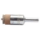Pilot Bonding End Brush, 1/2 in Dia, 1/4 in Shank, Carbon Steel Crimped Wire, 3/8 in Trim