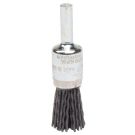 End Brush, 1/2 in Dia, 1/4 in Shank, Silicon Carbide Crimped Wire, 7/8 in Trim