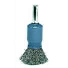 End Brush, 1/2 in Dia, 1/4 in Shank, Steel Crimped Wire, 7/8 in Trim