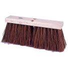 Tapered Tip Push Broom, 16 in OAL, 6-1/4 in Trim, Reddish Brown Bass/Palmyra Blend Bristle