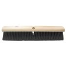 Threaded Tip Push Broom, 18 in OAL, 3 in Trim, Medium, Black Polypropylene Bristle