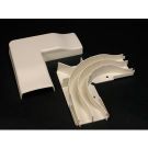 5-1/2" x 5-1/2" Ivory Non-Metallic Raceway Radiused Divided Flat Elbow