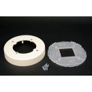 5-1/2" x 1" Ivory Non-Metallic Raceway Round Extension Box