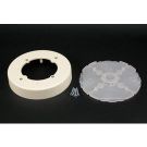 5-1/2" x 1" Ivory Non-Metallic Raceway Round Fixture Box