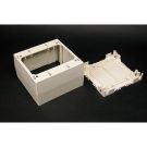 4-3/4" x 4-7/8" x 2-3/4" Ivory Non-Metallic 1 -Gang Raceway Extra Deep Device Box