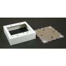 4-3/4" x 4-3/4" x 1-3/4" Ivory Steel 2 -Gang Raceway Switch and Receptacle Box