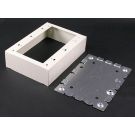 4-5/8" x 6-1/2" x 1-3/4" Ivory Steel 3 -Gang Raceway Switch and Receptacle Box