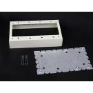 4-5/8" x 8-11/32" x 1-3/4" Ivory Steel 4 -Gang Raceway Switch and Receptacle Box