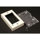 4-5/8" x 2-4/8" x 15/16" Ivory Steel -Gang Raceway Switch and Receptacle Box