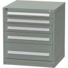 Cabinet Eye Level - 8 Drawer With Dividers - Vidmar Green S20606 - Preconfigured - 120 Compartments - 30" Width x 27" Depth x 59" Height