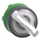 Head For Illuminated Selector Switch, Harmony XB5, Grey Bezel, White Handle, 22MM, Universal Led, 2 Positions